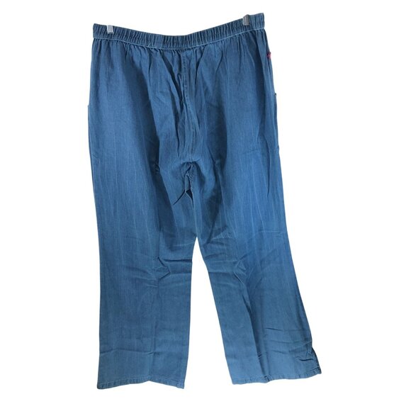 Woman Within Jeans Elastic Waist Pull On Cotton Classic Fit Straight Leg 26T - Picture 2 of 4